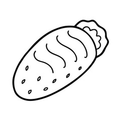 simple frikadeller line drawing