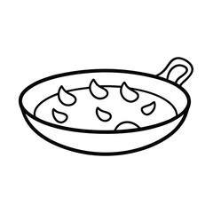 simple paella line drawing