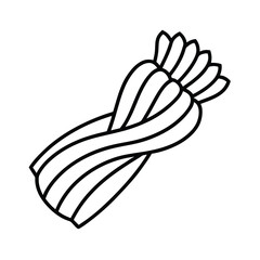 simple pasta line drawing