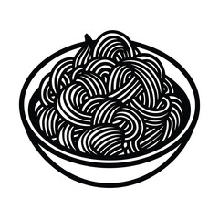 simple pasta line drawing
