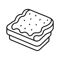 smorrebrod line art vector