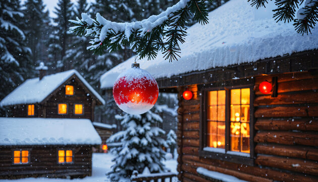 Le charme hivernal d'une cabane en bois