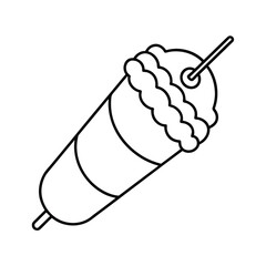 souvlaki vector hand drawn vector illustration