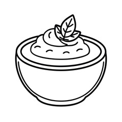 tzatziki line art vector