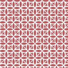 seamless pattern with pink flowers, Overall Impression, Symmetry pattern, Interlocking Design, seamless, tessellating design, four-petal flower or a four-pointed star, geometric repeating pattern 