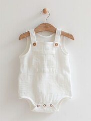 White baby's jumpuit mockup photo