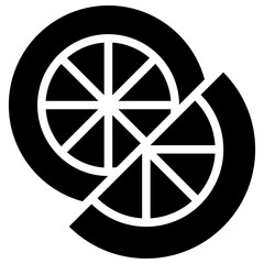 Obraz premium citrus solid icon