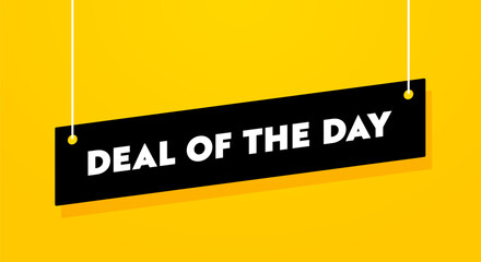 Plakat Hanging Black Sign With Text Deal Of The Day