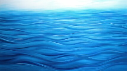 Naklejka premium Abstract blue waves, textured surface, calming ocean.