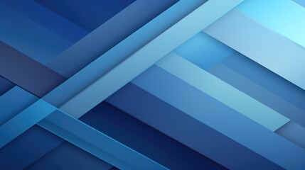 Fototapeta premium Blue geometric background with diagonal stripes of dark blue, creating an abstract and modern design. 
