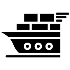 sea shipping solid icon