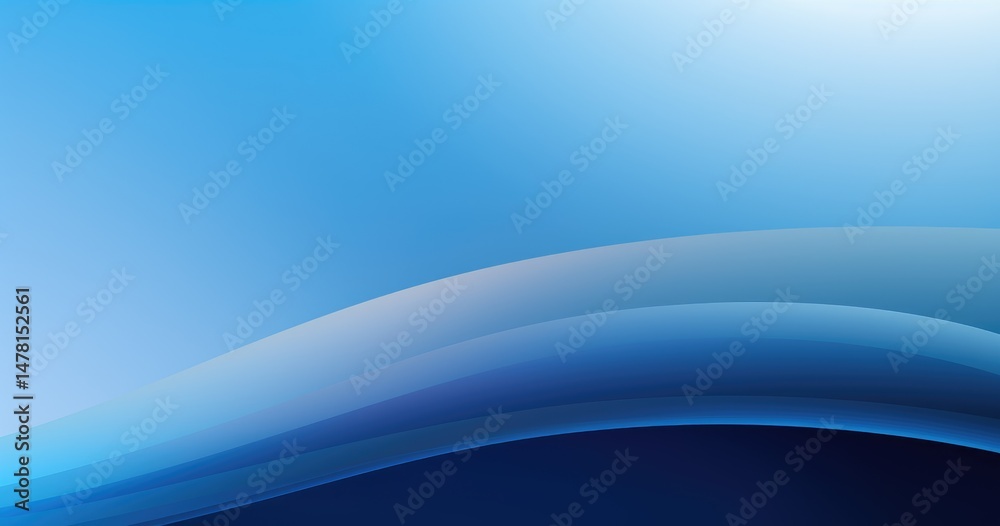 Wall mural blue gradient background vector presentation design with space for text, minimalistic style.