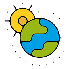 terre lune cycle soleilIcone pictogramme symbole signe environnement foret arbre nature couleur