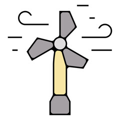 vent eolienne Icone pictogramme symbole signe environnement foret arbre nature couleur