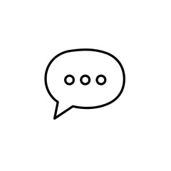 Speech bubble illustration with ellipsis for conversation  