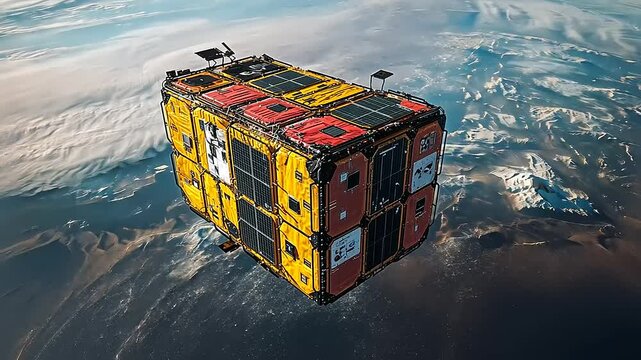 CubeSat orbiting Earth