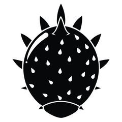 Spiky Orb Illustration with Decorative Droplets and Pointed Protrusions, Isolated Design