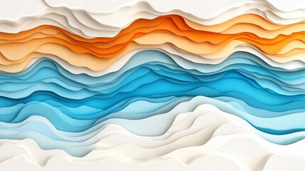 Fototapeta premium Paper featuring a white, textured background displays a gradient of light blue