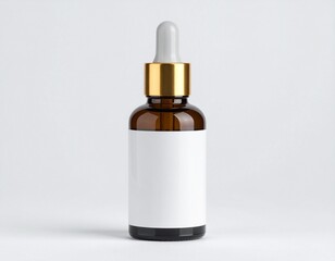 Naklejka premium Glass dropper bottles with serum isolated on white background