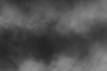 Smoke fog white clouds on black background