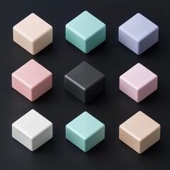 black and white cubes