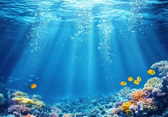 Naklejka premium coral reef with fish