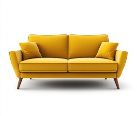 red sofa isolated on white background