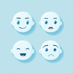 Obraz premium set of blue eyes