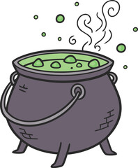 A cute green cartoon frog character, possibly a prince, humorously interacts with a pot