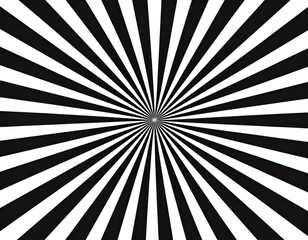 Bold black and white striped optical illusion