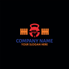 fitness gym logo design vector