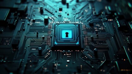 Fototapeta premium Cybersecurity: Digital Fortress, Data Protection, and Secure Encryption