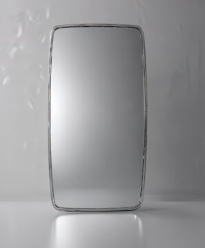 Mirror-like silver, fine scratches, sleek finish, close up, aluminum