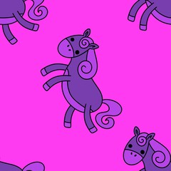 Christmas animals seamless horse pattern for wrapping paper and fabrics