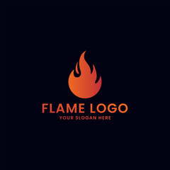 fire flame logo design vector