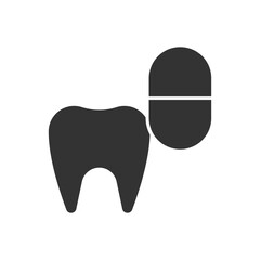 Tooth Pills Icon - Dental Pharmacy Icon