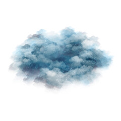 Wonderful delicate blue and white clouds. Hand made digital illustration, isolated object from a large set of cosmic elements. Cute items for kids for the design, decoration of clothes, room, interior