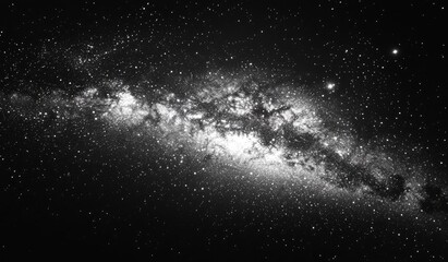 Fototapeta premium Cosmic galaxy, a celestial, monochrome view.