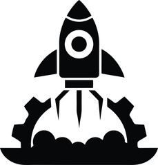 space rocket vector illustration