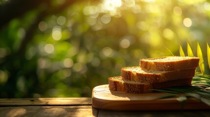A table with a bunch of bread and herbs on it
