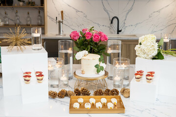 Cake and decor for party or wedding