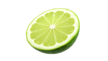 Lemon half slice Isolated on Transparent Background. Generative Ai