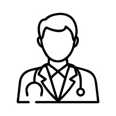 Obraz premium doctor with stethoscope, professional and confident, standing against a white background