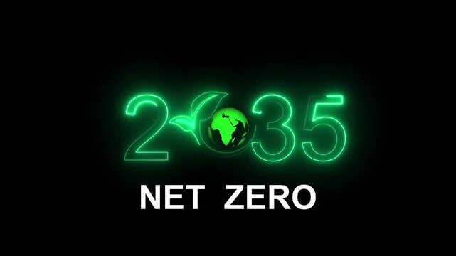 Net zero emissions by 2035 to change climate and net zero greenhouse gas emissions target. Sustainable development and green business concept Climate neutral long term strategy 2035 with net zero