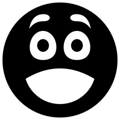 Fototapeta premium laugh solid icon