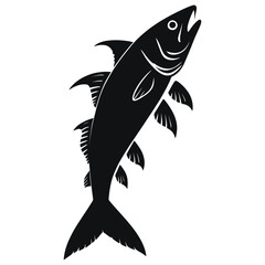 A bold, stylized silhouette of a Swordfish leaping.