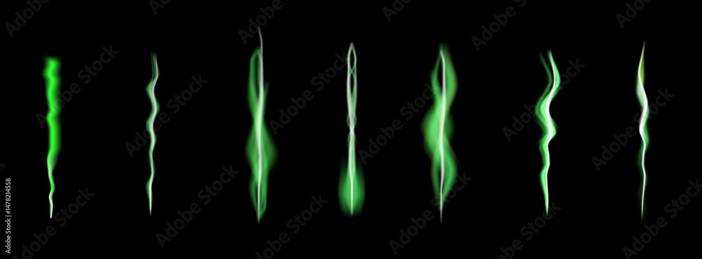 Poster eerie green light forms create abstract patterns in dark environment during a creative design sessio