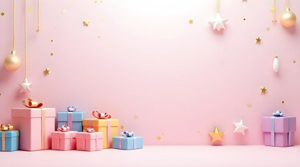 birthday candles and gift box