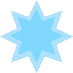blue star on white background