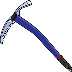  ice axe line vector illustration isolated on white background
